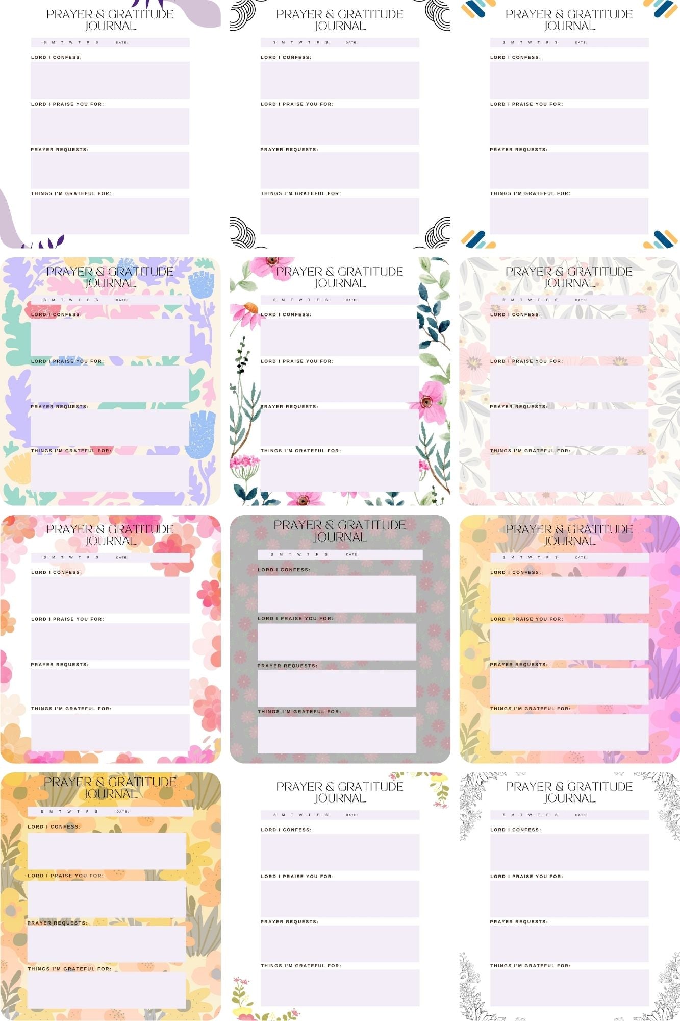 The Complete Prayer Journal Collection (All 12 Designs) | Printable Bundle | Instant Download