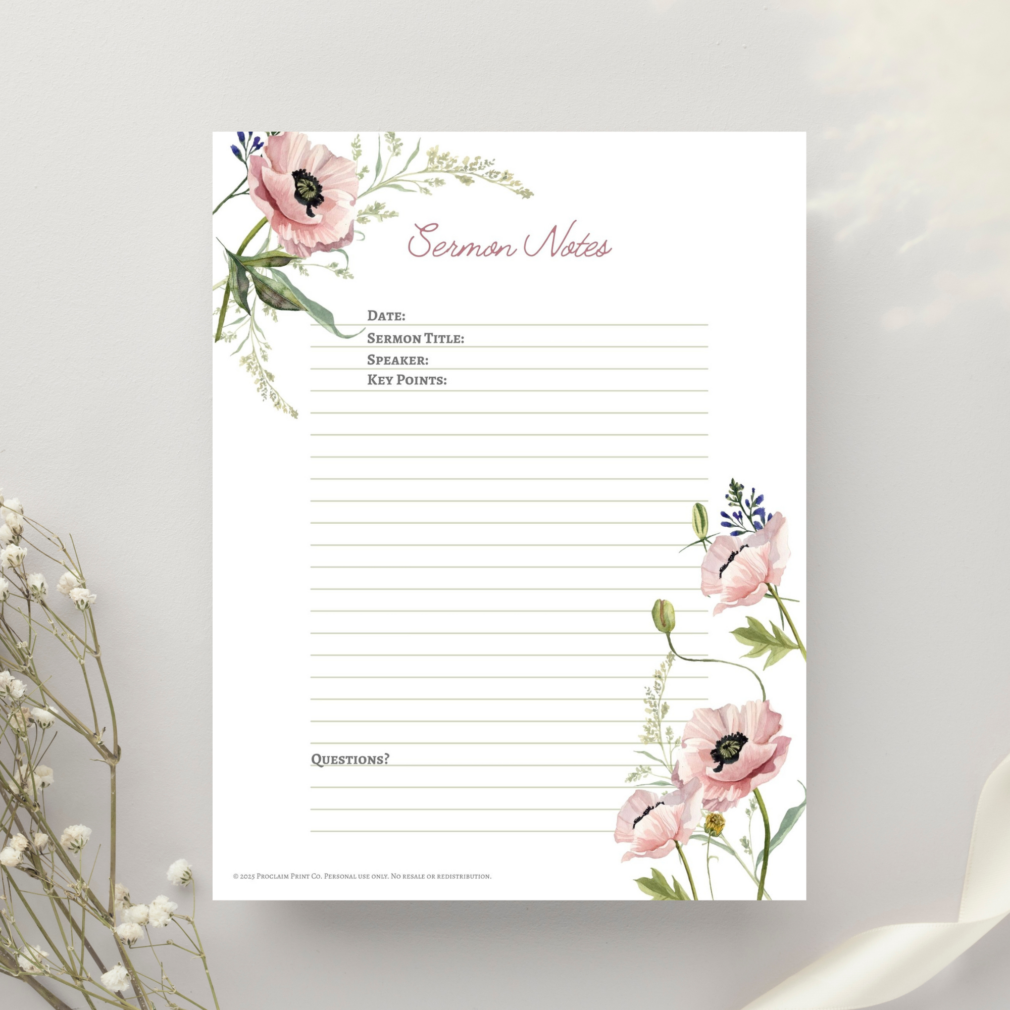 The Complete Sermon Notes Collection (All 6 Designs) | Printable Bundle