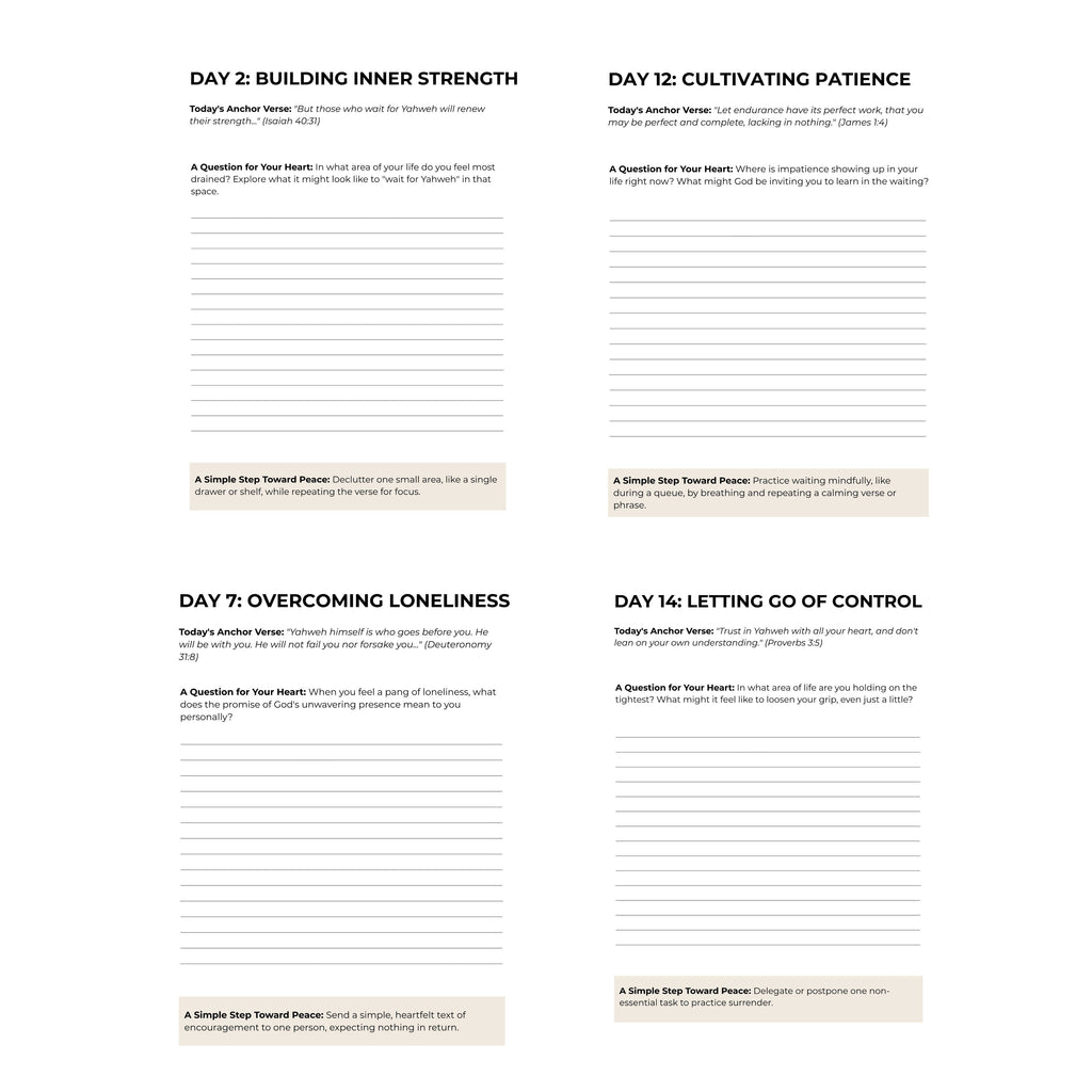 Christian Journal Printable | 30-Day Faith & Reflection Workbook | Daily Devotional PDF for Women’s Quiet Time