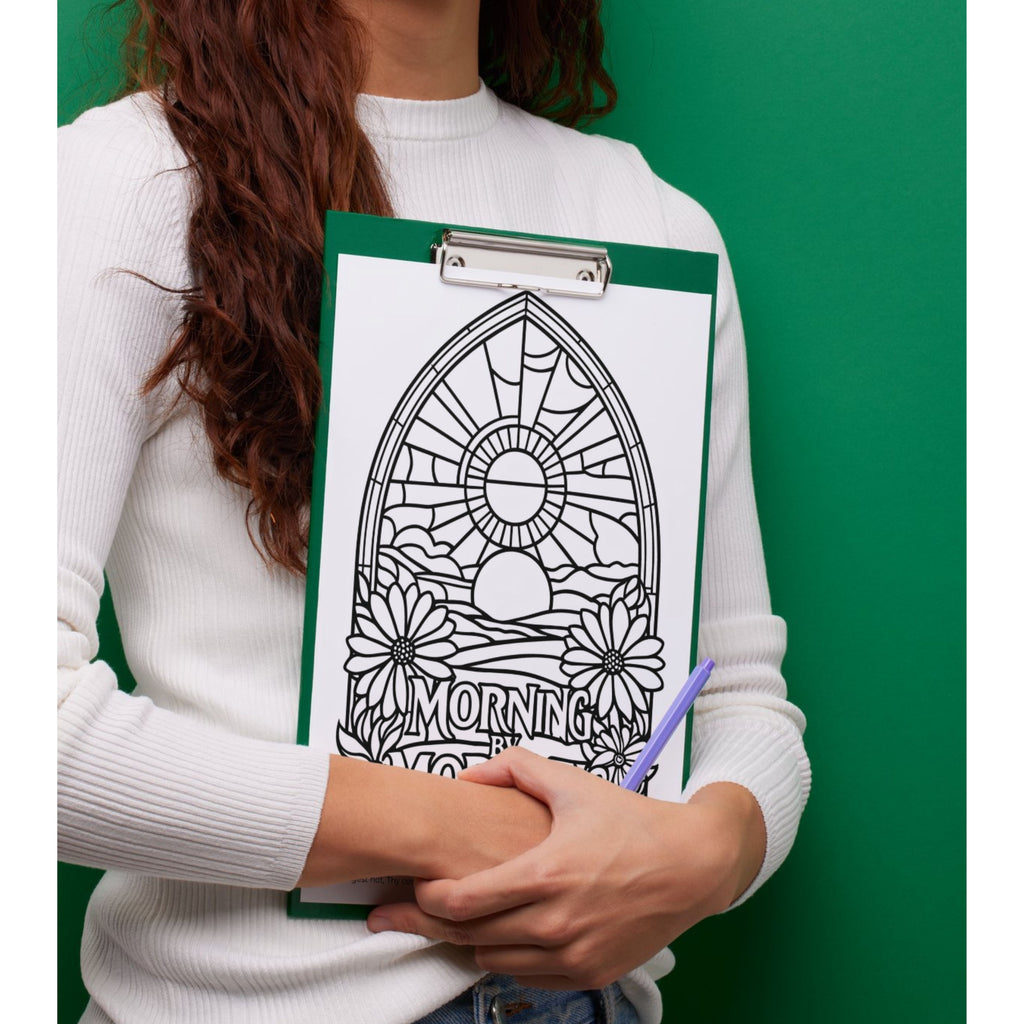 Christian Hymn Coloring Book Printable Stained Glass Adult Coloring Pages PDF Classic Hymns