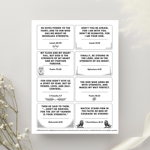 60 Printable Scripture Cards for Dads | Bible Verses on Strength, Leadership and Fatherhood | Christian Men's Gift | Digital Download